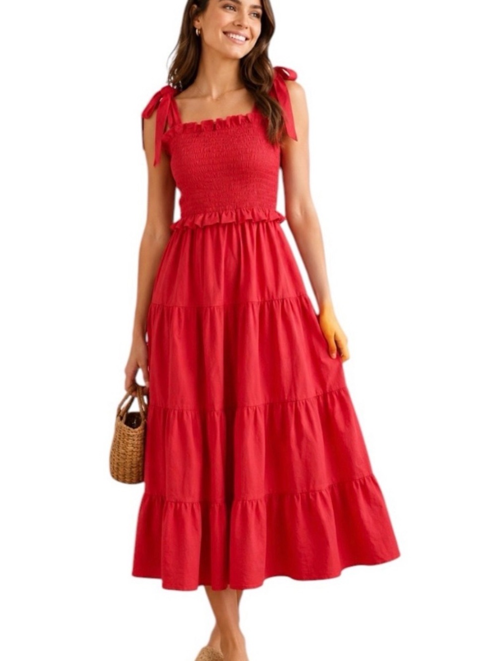 Tuckernuck‎ Pomander Place Alannah Smocked Tiered Midi Dress